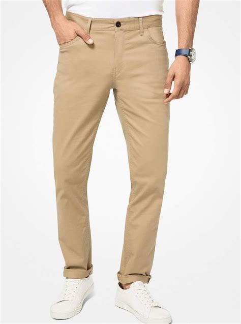 michael michael kors stretch twill gramercy pant khaki